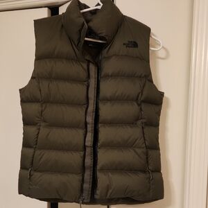 The North Face Khaki Puffer Vest
